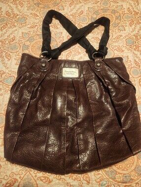 Simply Vera Vera Wang Pleated Faux Leather Shoulder Bag